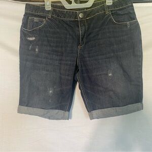Apostrophe Blue Denim Cuffed‎ Casual Bermuda Jean Shorts, size 18